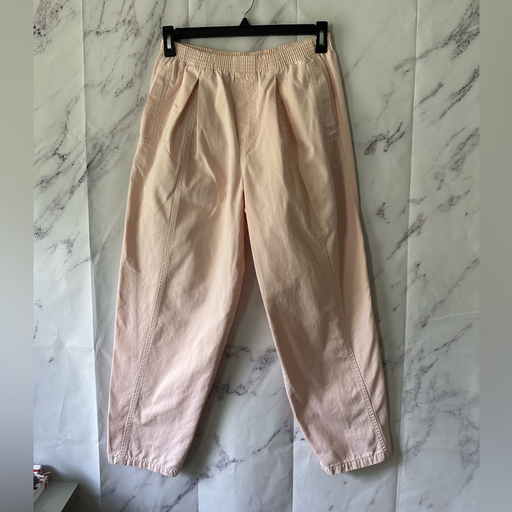 VINTAGE GEOFFREY HUNTER - LIGHT PINK HIGH WAIST TROUSERS JEANS PANTS WOMENS 14